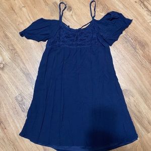 Navy cold shoulder tunic